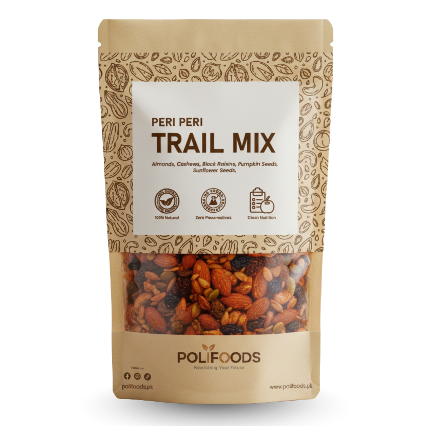 Polifoods Peri Peri Trail Mix – Bold, Spicy, Savory Adventure