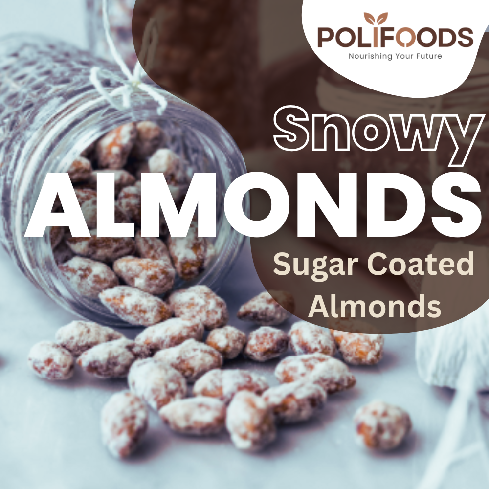 Snowy (Sugar Coated) Almonds by Polifoods