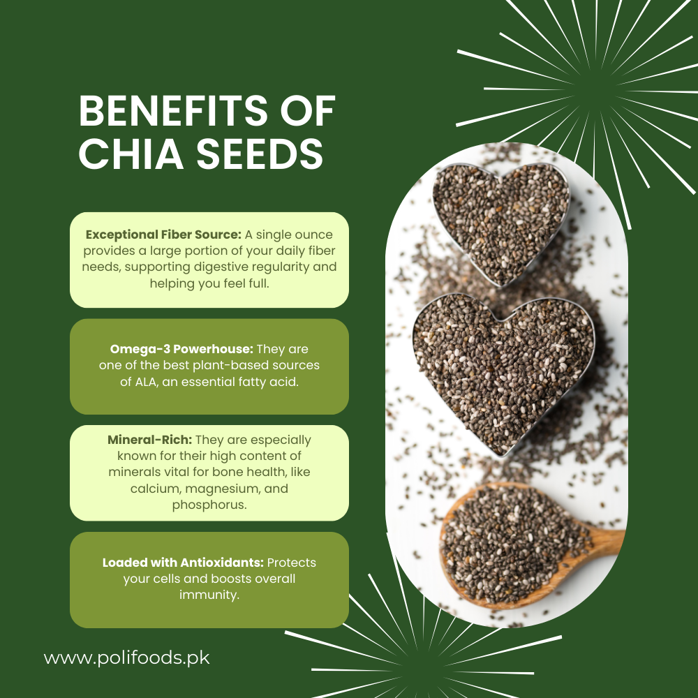Benefits of  Chia Seeds by Polifoods