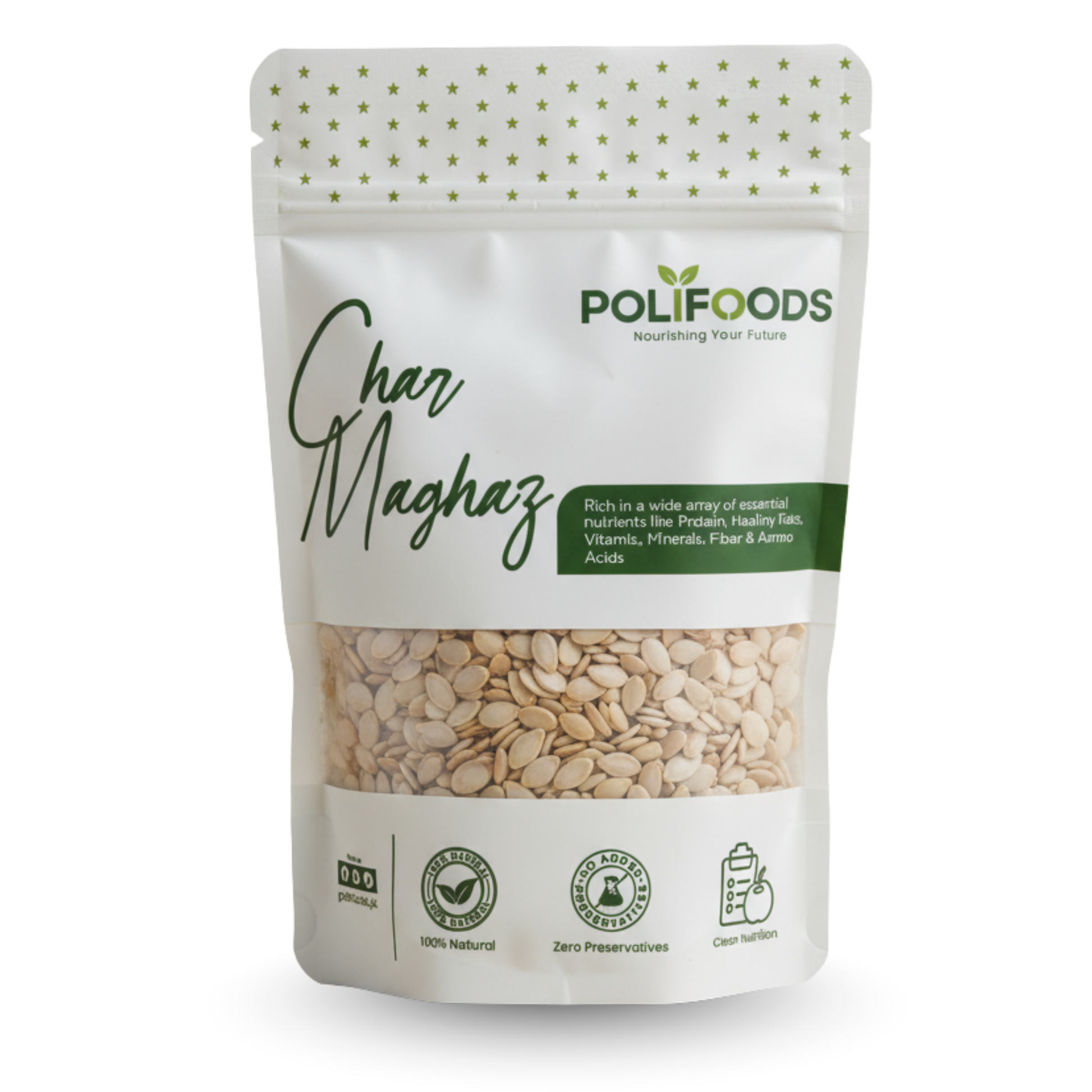 Pack of Char Maghaz (چار مغز) A Traditional Blend of super seeds by Polifoods