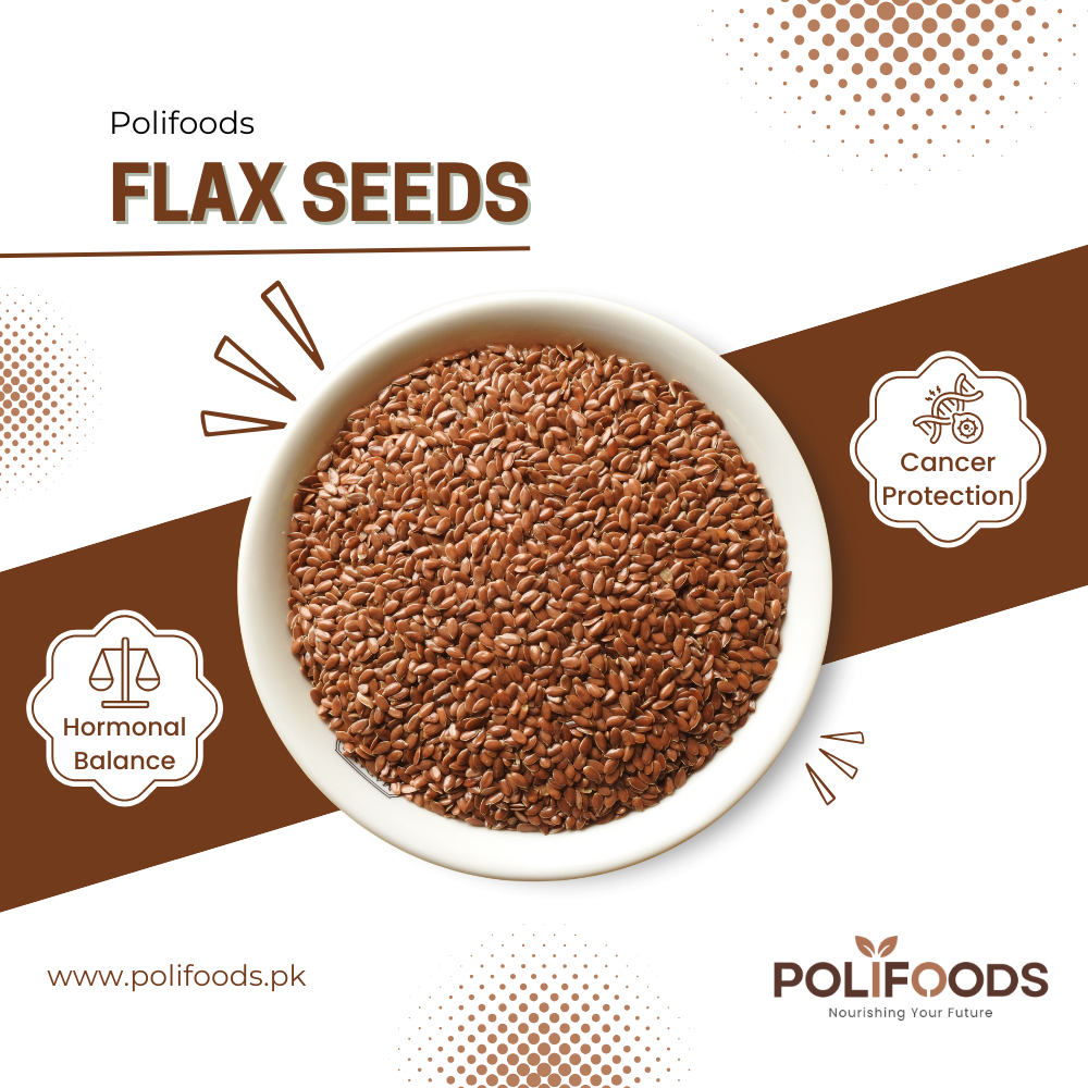 Banner of Organic Flax Seeds (السی) | Premium Quality by Polifoods 