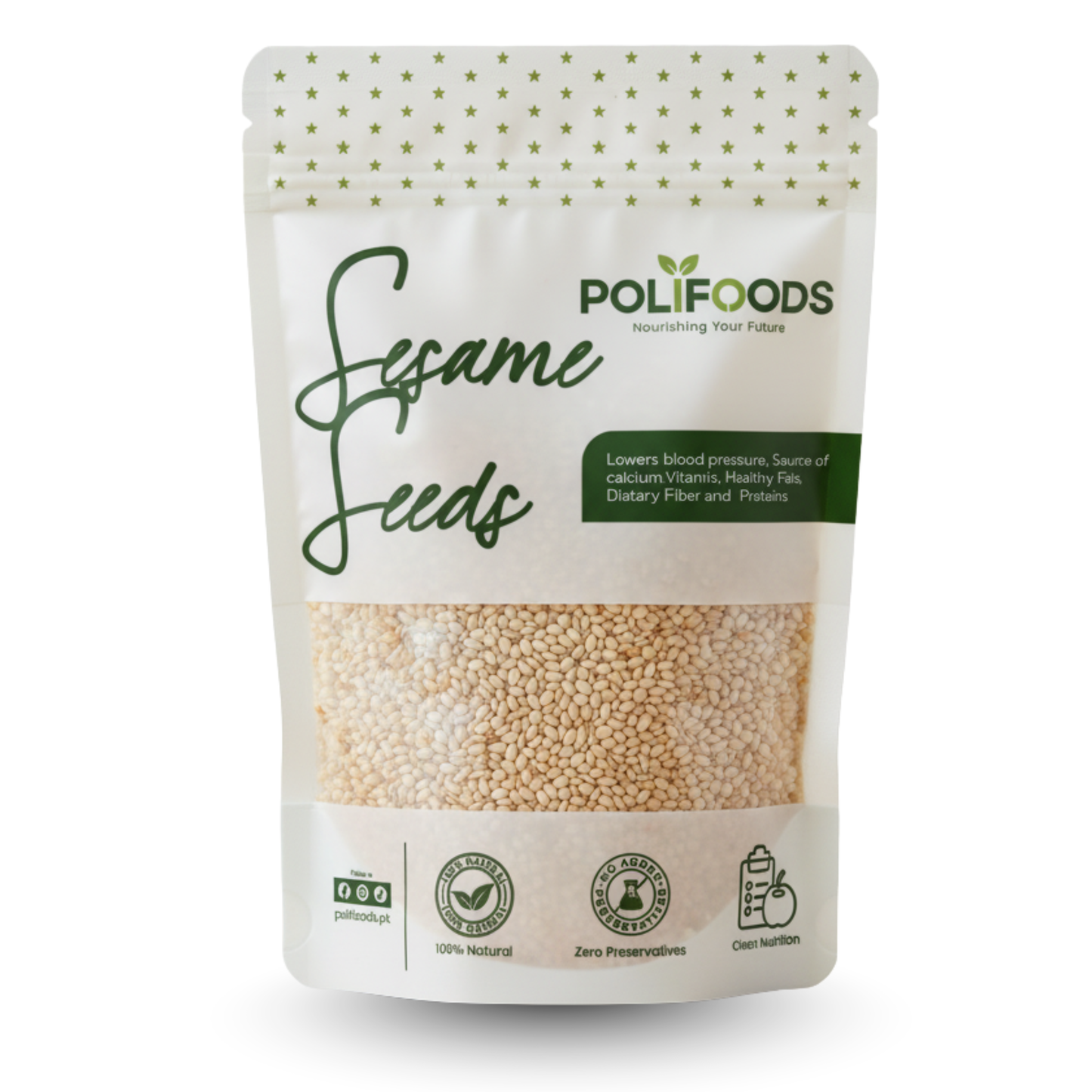 Pack of Organic Sesame Seeds تل by Polifoods