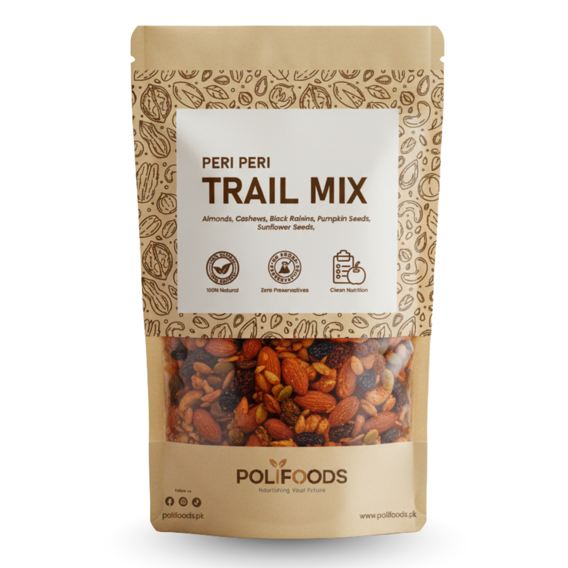 Polifoods Peri Peri Trail Mix – Bold, Spicy, Savory Adventure
